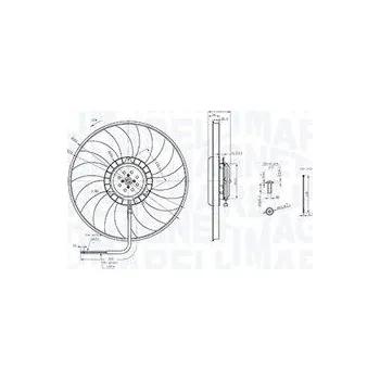 Motor automobilu Větrák, chlazení motoru MAGNETI MARELLI MTC848AX