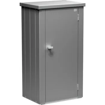 Zahradní úložný box Biohort Skříňka na terasu Julia® M , šedý křemen metalíza (Originální úložný moderní prostor Biohort )