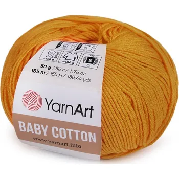 Baby Cotton 50 g Pletací příze - 18 (433) hořčicová