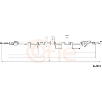 Lanko parkovací brzdy Lanovod parkovací brzdy COFLE 17.5029