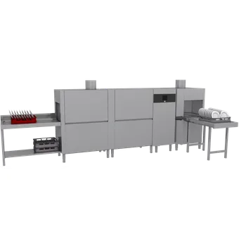 Myčka nádobí Myčka tunelová 270, studená voda, výstup vpravo, rohový sušící modul | RM - XT 270 R XTRS
