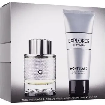 Pánský parfém Montblanc Explorer Platinum dárková kazeta: EDP 60 ml + sprchový gel 100 ml pro muže