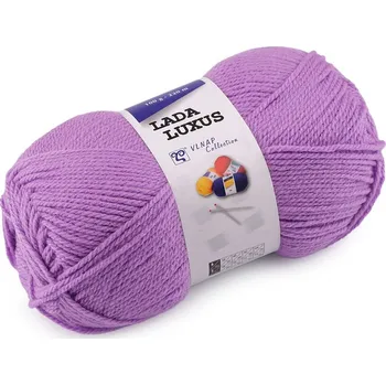 Příze Pletací příze Lada Luxus 100 g - 13 (53111) fialová lila