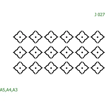 Plastová šablona pro malování - Strukturální vzory - Zámecký vzor (J027) - A5 , Nelepící folie