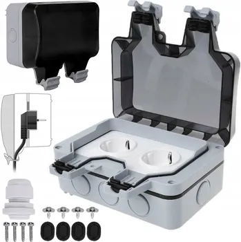 Elektrická zásuvka Bedee Elektrická Zásuvka zásuvka šedá