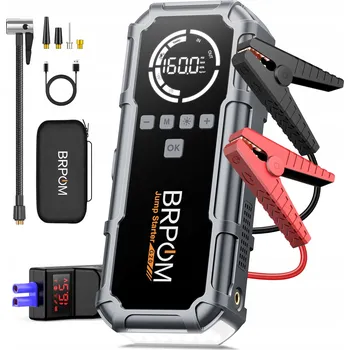 Powerbanka BRPOM Startovací Powerbanka s Kompresorem 160PSI 8000A 26800mAh LED Svítilna 600LUM
