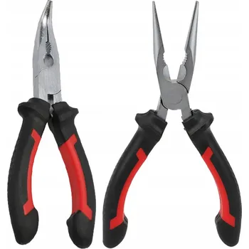 Kleště 2 ks Sada kleští 165mm: Kleště půlkulaté + Kleště zahnuté