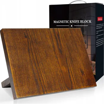 Stojan na nože WILDMOK Magnetický Blok na Nože z Jasanového Dřeva do Kuchyně