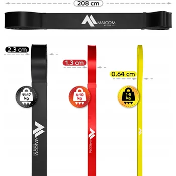 SADA 3x POSILOVACÍ GUMY POWERBAND POPRUHY FITNESS WORKOUT BANDS