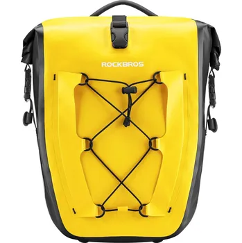 brašna na kolo ROCKBROS Voděodolná cyklistická brašna Rockbros 32 l 32 LITRŮ ŽLUTÁ
