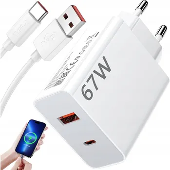 NABÍJEČKA 67W QC+PD 45W EU USB-A+C PRO XIAOMI REDMI POCO S KABELEM 1M