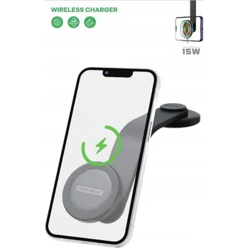 Držák do auta Sam T-PHOX MAG ON 15W MAGNETIC bezdrátový černý