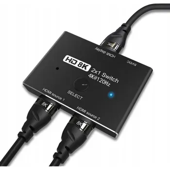 Video kabel HDMI 2.1 Switch Přepínač 8k 60Hz 4k 120Hz