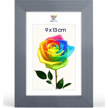 Obraz Rámeček na fotografie 9 x 13 cm, šedý, z přírodního dřeva