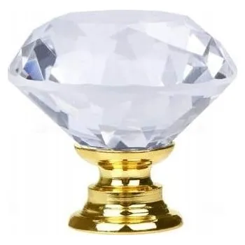 Nábytkové kování Nábytková úchytka 30 mm zlatá | Skleněná nábytková úchytka