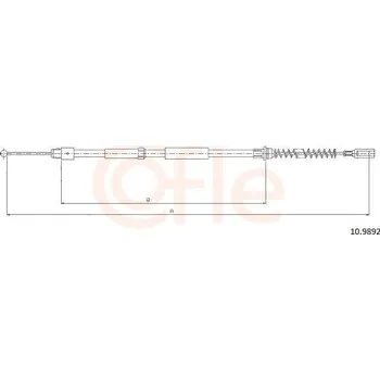 Lanko parkovací brzdy Lanovod parkovací brzdy COFLE 10.9892