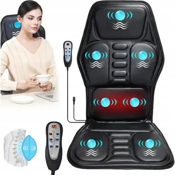 Masážní přístroj Masážní Podložka Masážní Přístroj na Tělo, Záda a Páteř – Na Křeslo i do Auta, 9 Režimů