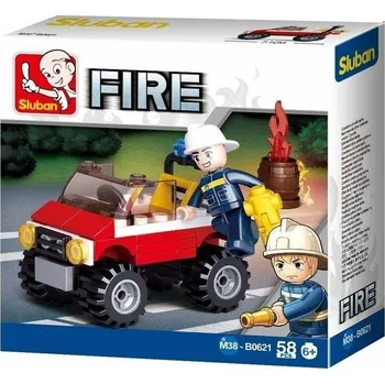 ostatní stavebnice Stavebnice Sluban Hasiči - Hasiči, 58 dílků