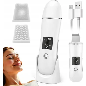 Přípravek na čištění pleti a oči ULTRAZVUKOVÁ ŠPACHTLE NA PLEŤ 4V1 ODSTRANĚNÍ ČERNÝCH TEČEK ČIŠTĚNÍ OBLIČEJE BÍLÁ