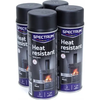 Barva ve spreji 2x barva barva na gril krbu černá matná ve spreji 800 °C Spectrum
