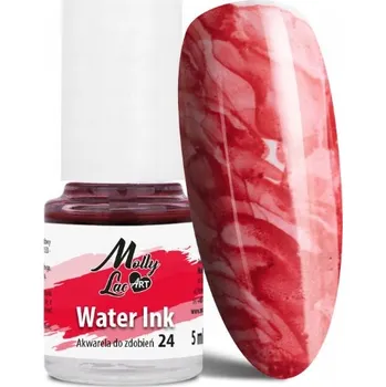 Přípravek na nehty AKVAREL PRO ZDOBENÍ NEHTŮ WATER INK MANICURE EFEKT DÝMU ROZMAZÁNÍ ČERVENÝ