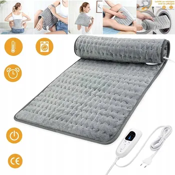 FLANELOVÁ VYHŘÍVACÍ PODLOŽKA S DVOJITÝM TOPNÝM KABELEM PROTI BOLESTI