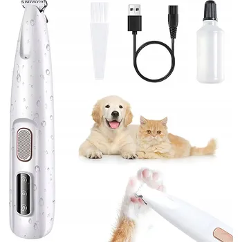 Kosmetika pro psa ZREE Holicí Strojek na tlapky pro zvířata, elektrický zastřihovač chlupů pro kočky