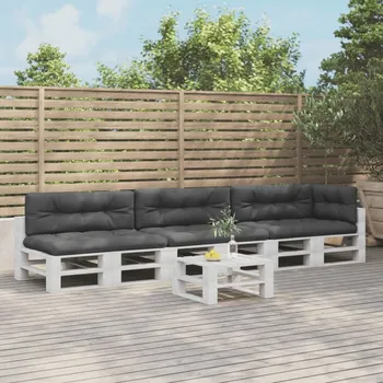 Podsedák vidaXL Podušky na palety 7 ks textil [3217151] Barva: antracitová