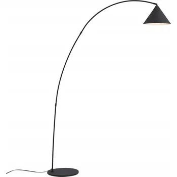 Stojací lampa Stojací lampa v retro stylu černá s bílým vnitřkem - Triangolo