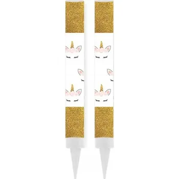 Dortová svíčka Dortová fontána Krásná jednorožčí dortový ohňostroj 12cm Narozeninová 2 ks