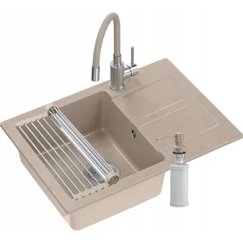 Granitový dřez Jednokomorový granitový dřez Liv béžový