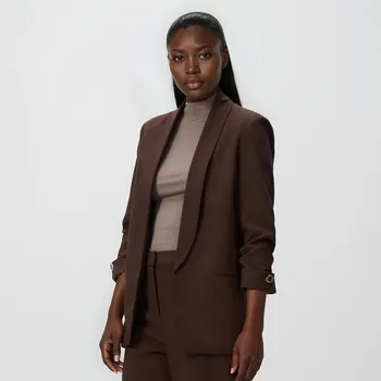 Dámské sako Reserved - Sako s příměsí viskózy - tmavě hnědá - 148IS-89X - 148IS-89X-XXL