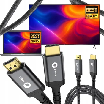 Video kabel Kabel OVOLO SILNÝ Oplet MĚĎ OFC 1000 CM HIGH SPEED ARC HDMI - HDMI 10 m