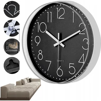Hodiny Nástěnné hodiny Bedee černé 30 cm