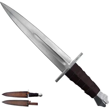 Sběratelství PAK Středověká dýka "OATHKEEPER" s koženým pouzdrem