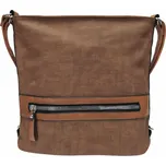 Tapple Velká středně hnědá kabelka a batoh 2v1 s texturou Hennie