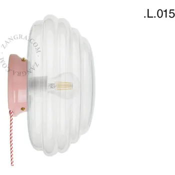 Lampička Růžová porcelánová stolní nebo nástěnná lampa CEDRIC L.015 - Zangra