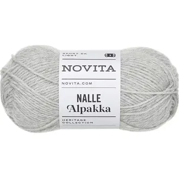 Příze Novita Nalle Alpakka 47 Světle šedá (Ponožková příze s alpakou Nalle Alpakka lichen )