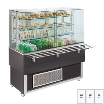 Chlazení Vitrína chladicí GN 3-1/1 spodní kryt, otevírání do stran, Wenge | REDFOX - ES PLATINUM+ 3W DS