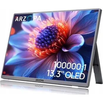 Monitor Arzopa A3C Pro Portable Monitor 13.3" OLED Full HD 1080p Metal Housing Přenosný monitor + pouzdro
