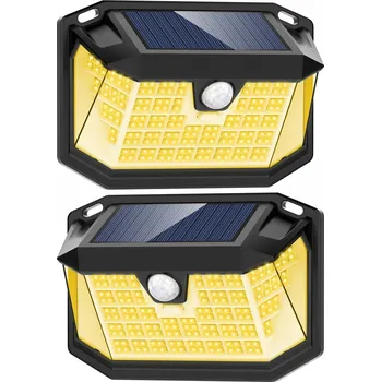 Venkovní osvětlení LANSOW Solární lampy s pohybovým senzorem 188 LED IP65 pro zahradu