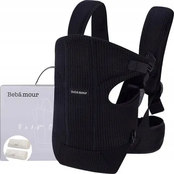 BEBAMOUR NASTAVITELNÉ ERGONOMICKÉ NOSÍTKO PRO NOVOROZENCE 3-36 MĚSÍCŮ ČERNÉ