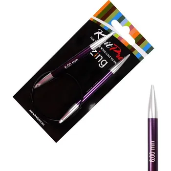 Nástroj na niť a příze Kovové kruhové jehlice Knitpro Zing 40 cm 6 mm