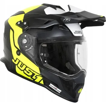 Helma na motorku PŘILBA JUST1 J34 PRO TOUR FLUO ŽLUTÁ ČERNÁ S CLONOU