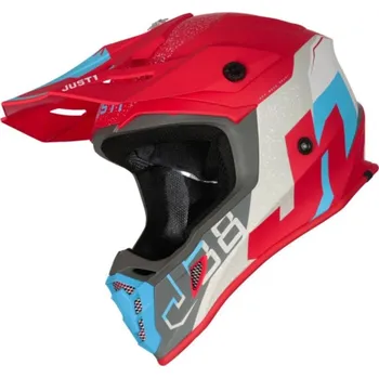 Helma na motorku Moto přilba Just1 J38 Korner matná modro/červená - XL