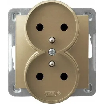 Elektrická zásuvka Zlatá nástěnná Elektrická Zásuvka Ospel