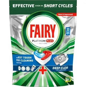 Tableta do myčky Fairy Platinum Plus Svěží bylinkový vánek Tablety do myčky All In One, 33 tablet