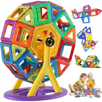 ostatní stavebnice Stavebnice stavebnice 180 dílků Kreativní sada s koly a EDUKAČNÍMI kartami