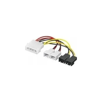 Napájecí kabel Napájecí kabel PC adaptér MOLEX na 2x 3-pin 12V + 2x 3-pin 5V pro ventilátory