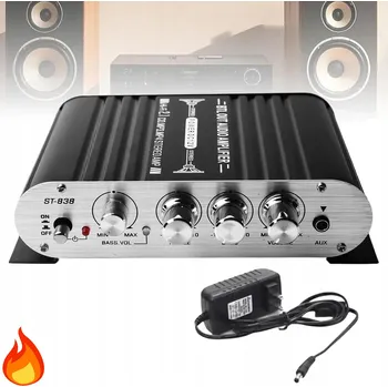 Hi-Fi Zesilovač Stereo HIFI Zesilovač 80W s Rádiem pro Domácí Reproduktory a Sloupové Bedny